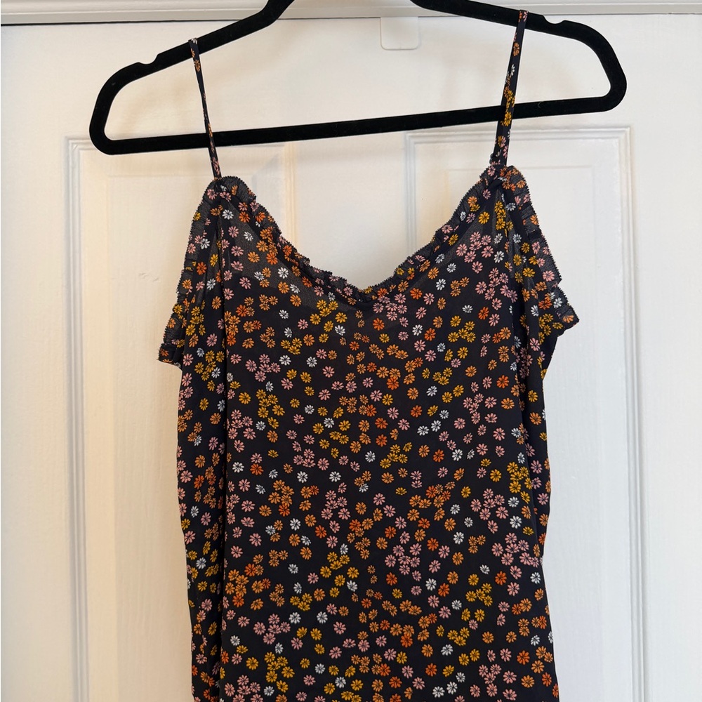 LOFT Black Floral Camisole